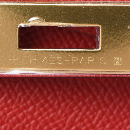 Hermes Epsom Kelly Sellier 32 Rouge Casaque 29 of 39