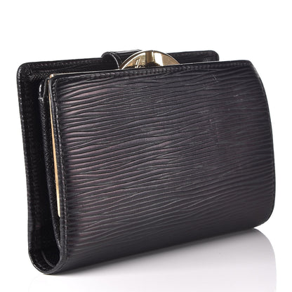 Louis Vuitton Epi French Purse Wallet Black 3 of 10