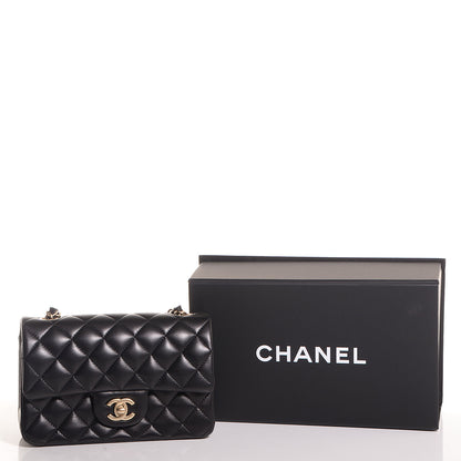 Chanel Lambskin Quilted Mini Rectangular Flap Black 9 of 20