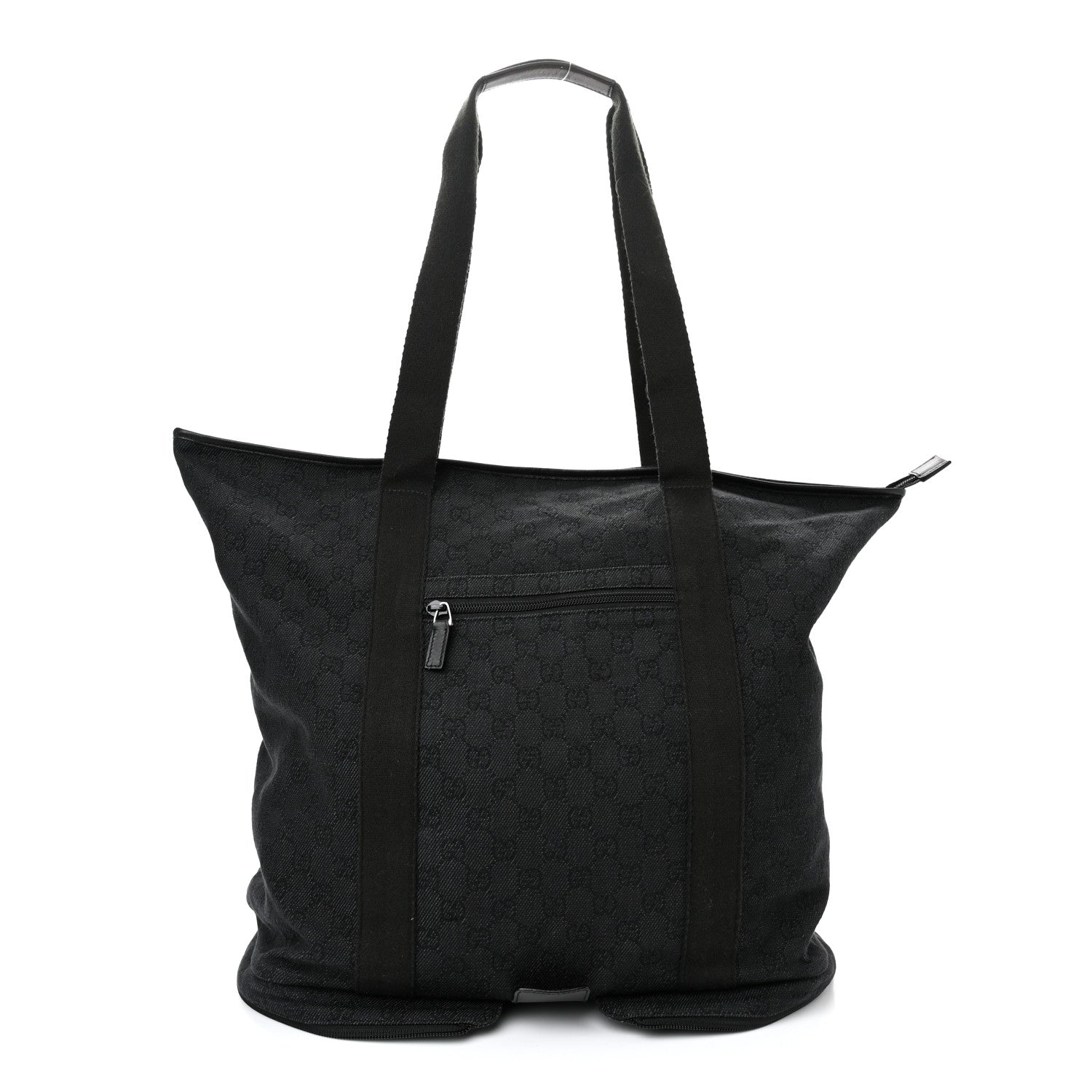 Gucci Denim Monogram Large Collapsible Travel Tote Black 1 of 10