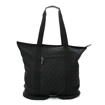 Gucci Denim Monogram Large Collapsible Travel Tote Black 1 of 10
