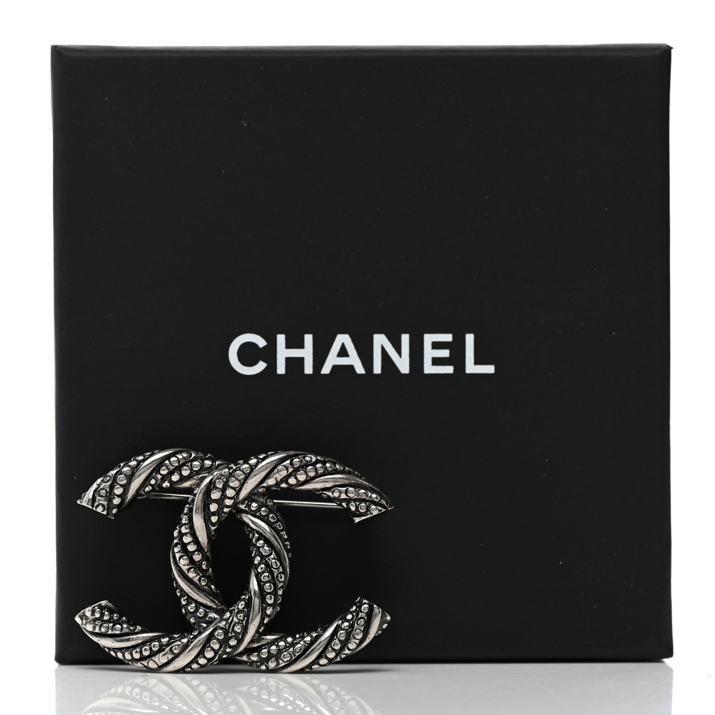 Ruthenium Twisted CC Brooch
