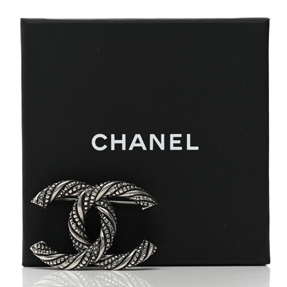 Chanel Ruthenium Twisted CC Brooch 5 of 5