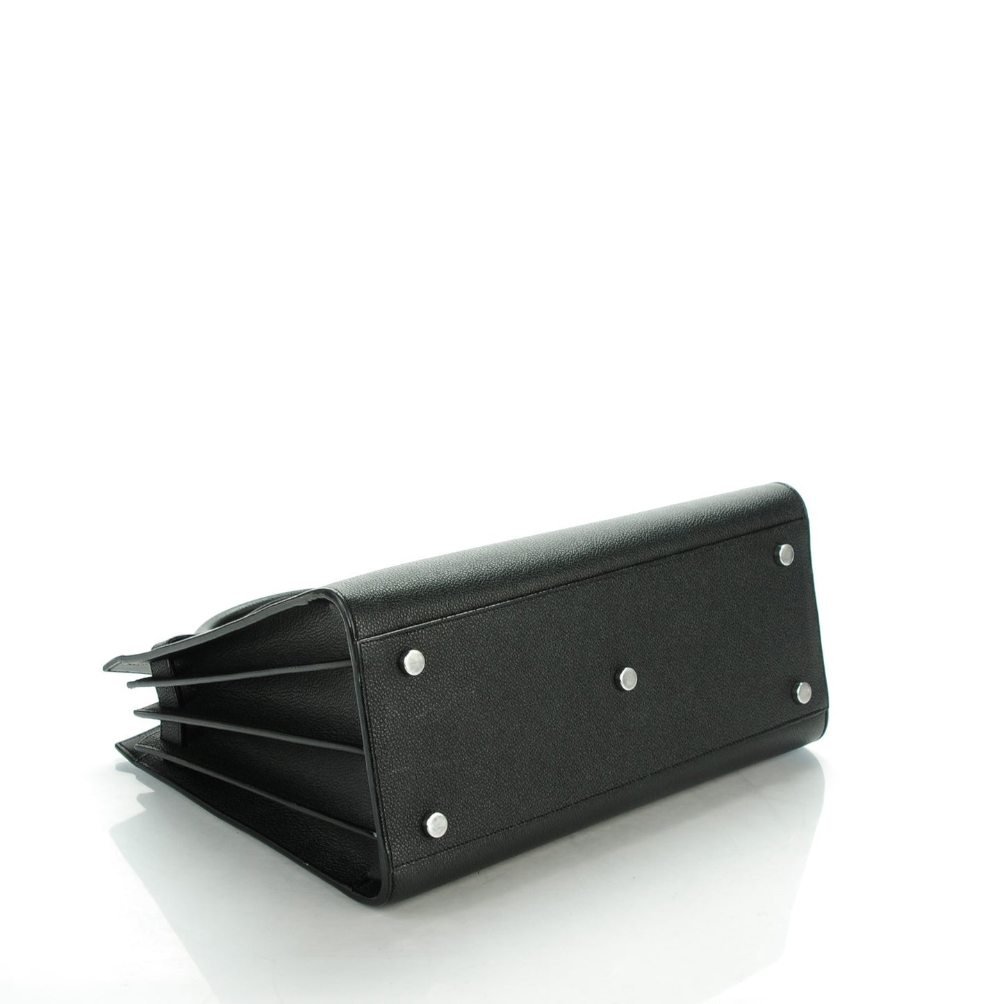 Grained Calfskin Small Sac De Jour Black