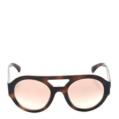 Chanel Resin Crystal Polarized Sunglasses 5419-B Tortoise 2 of 8