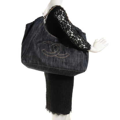 Chanel Denim Coco Cabas Tote Blue 2 of 7