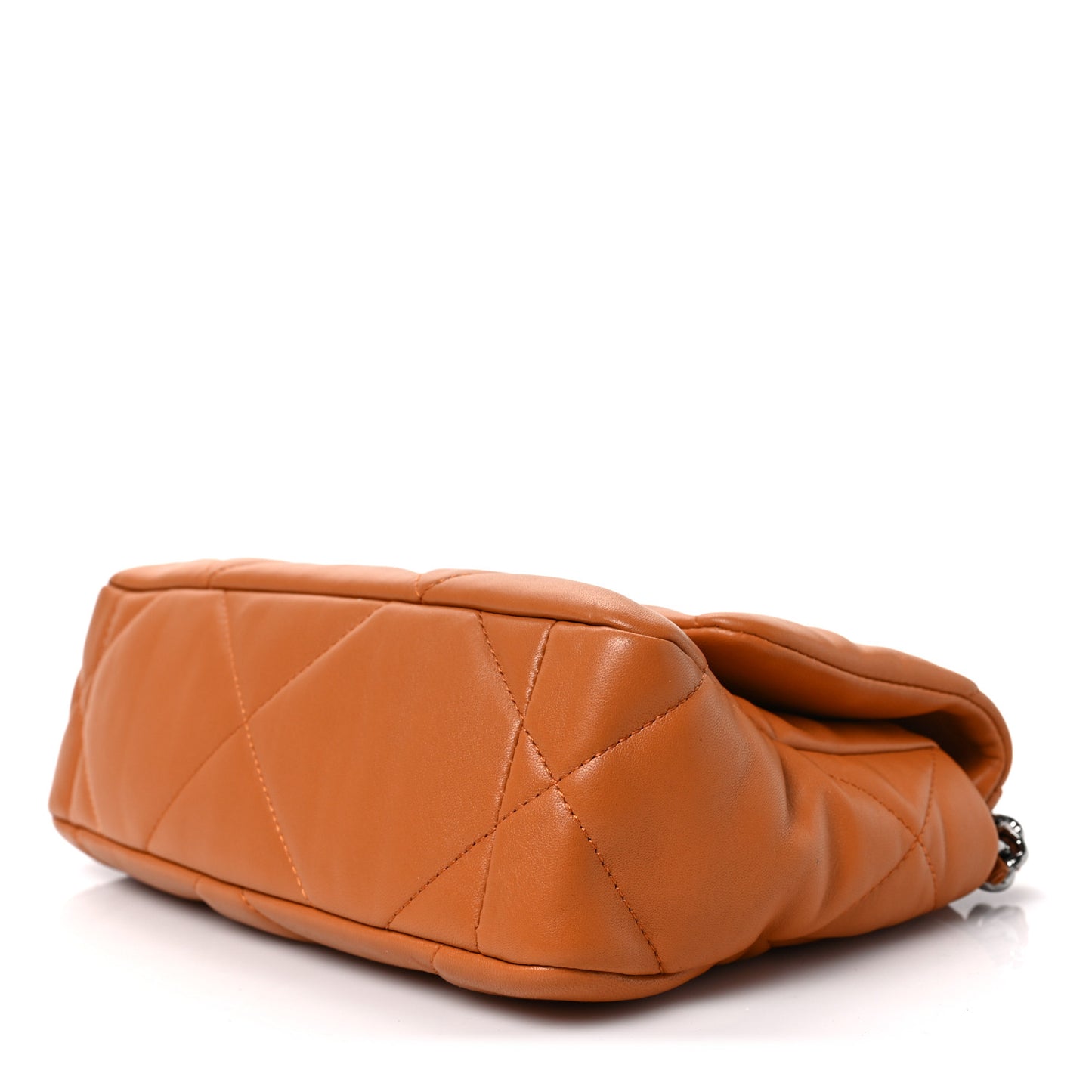 Lambskin Quilted Medium Chanel 19 Flap Light Brown