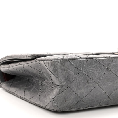 Chanel Aged Calfskin Quilted 50th Anniversary 2.55 Reissue Flap 226 Grey 10 of 11