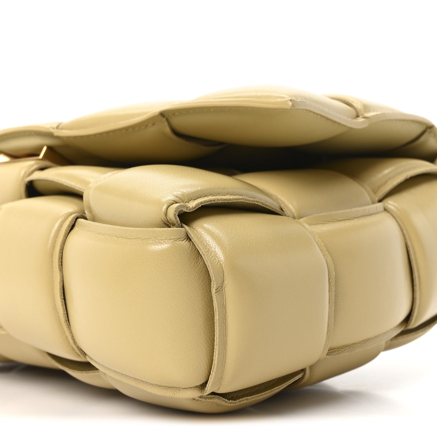 Nappa Maxi Intreccio Padded Cassette Crossbody Bag Tapioca