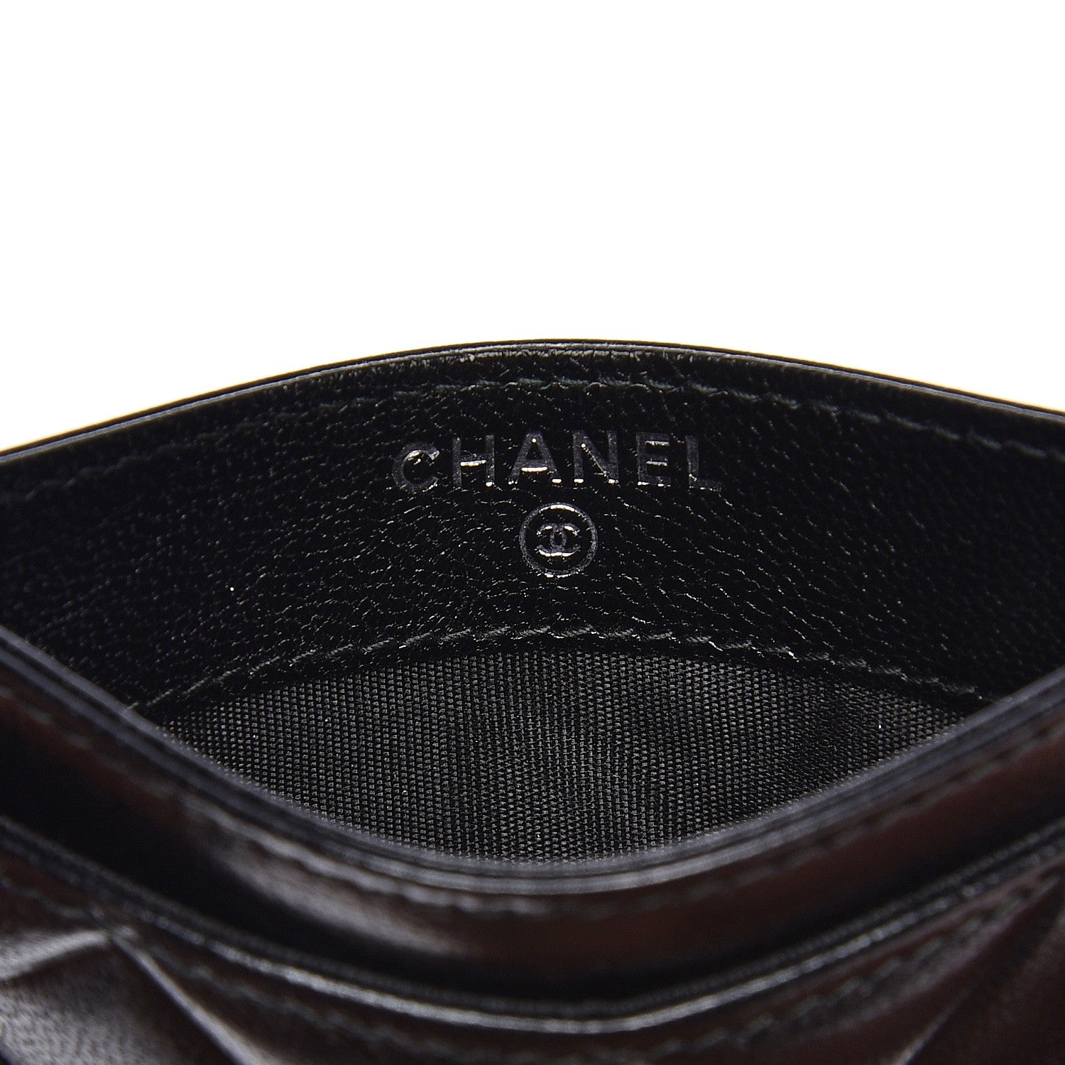 Chanel Goatskin Quilted Diamond CC Card Holder Black 5 of 8