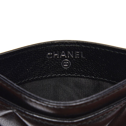 Chanel Goatskin Quilted Diamond CC Card Holder Black 5 of 8