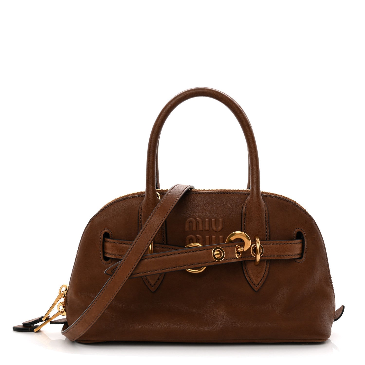 Miu Miu Nappa Aviator ハンドバッグ ブラウン Miu Miu Nappa Aviator Small Aventure Bag Rovere 1902745 – FASHIONPHILE