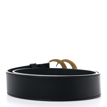 Gucci Moon Calfskin Pearl Double G 40mm Belt 85 34 Black Cream 2 of 4