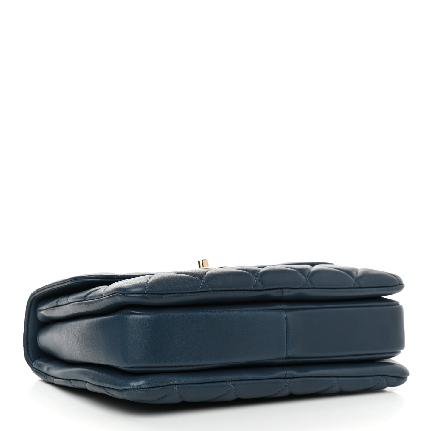 Lambskin Quilted Small Trendy CC Flap Dual Handle Bag Blue