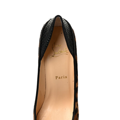 Christian Louboutin Pony Hair Leopard Maastricht 85 Pumps 38 Brown Black 7 of 9