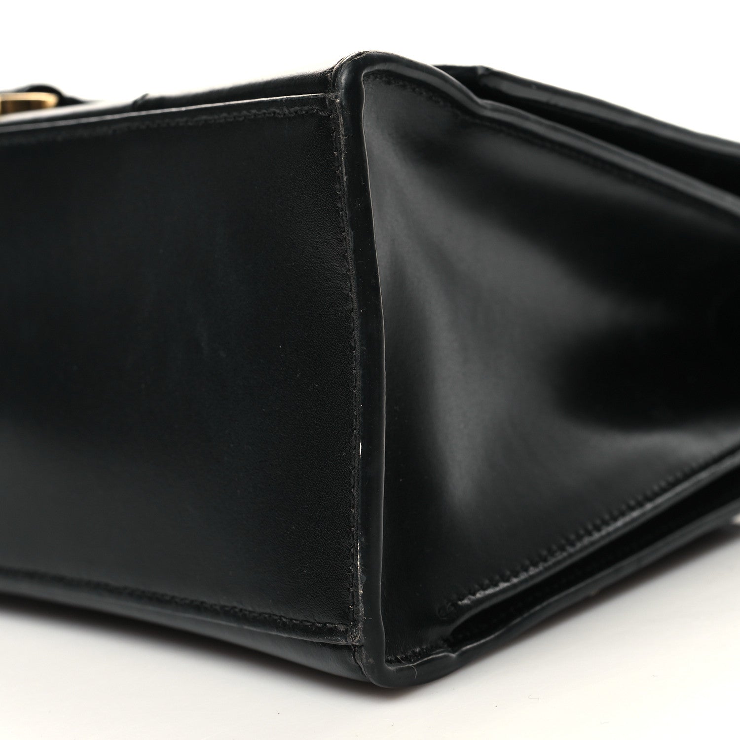 Balenciaga Shiny Box Calfskin Medium Hourglass Top Handle Bag Black 9 of 13