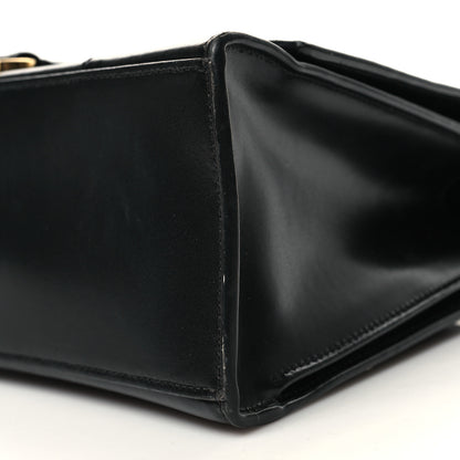 Balenciaga Shiny Box Calfskin Medium Hourglass Top Handle Bag Black 9 of 13