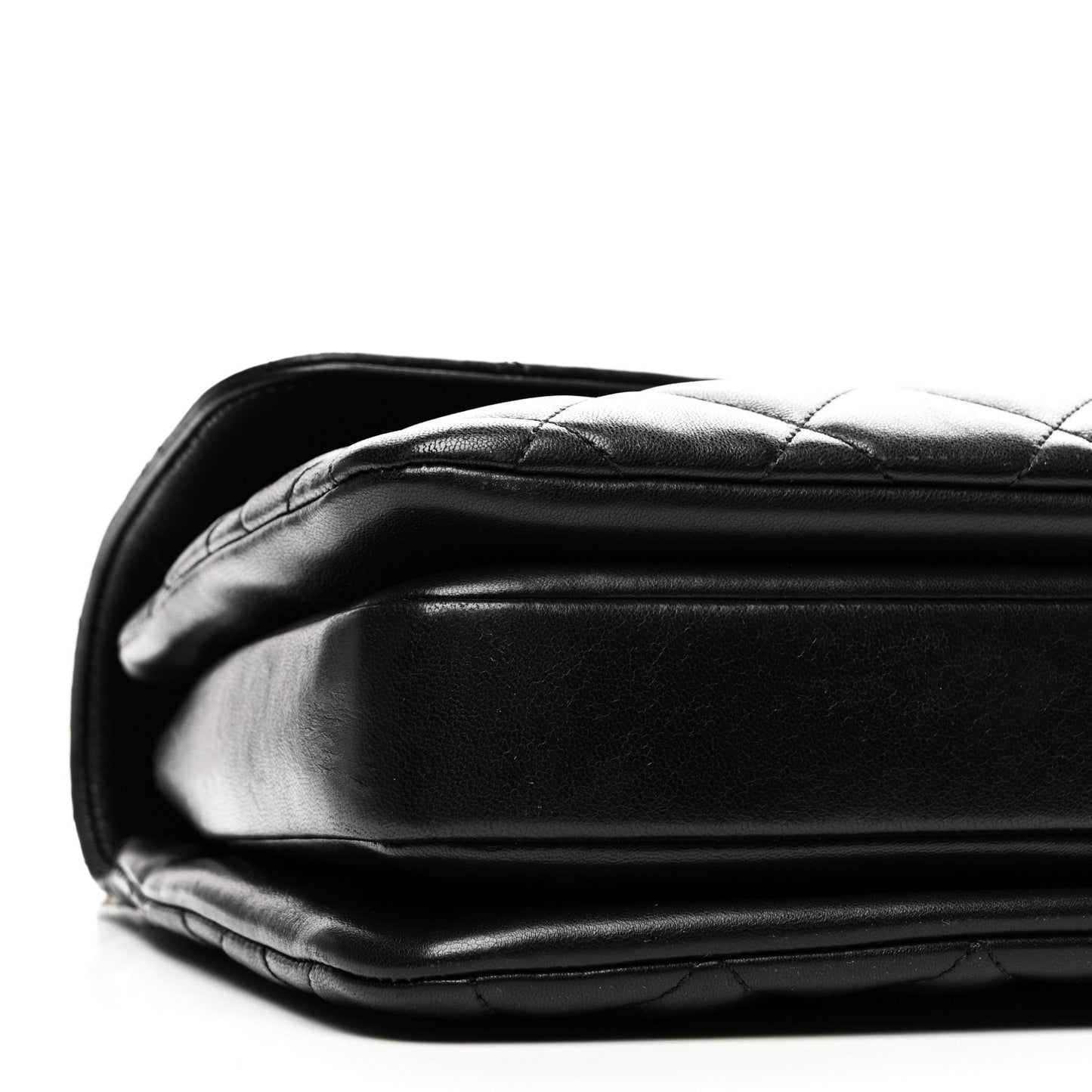 Lambskin Quilted Medium Trendy CC Flap Dual Handle Bag Black