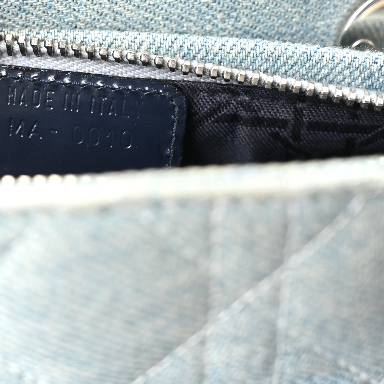 Christian Dior Denim Cannage Medium Lady Dior Light Blue 7 of 10