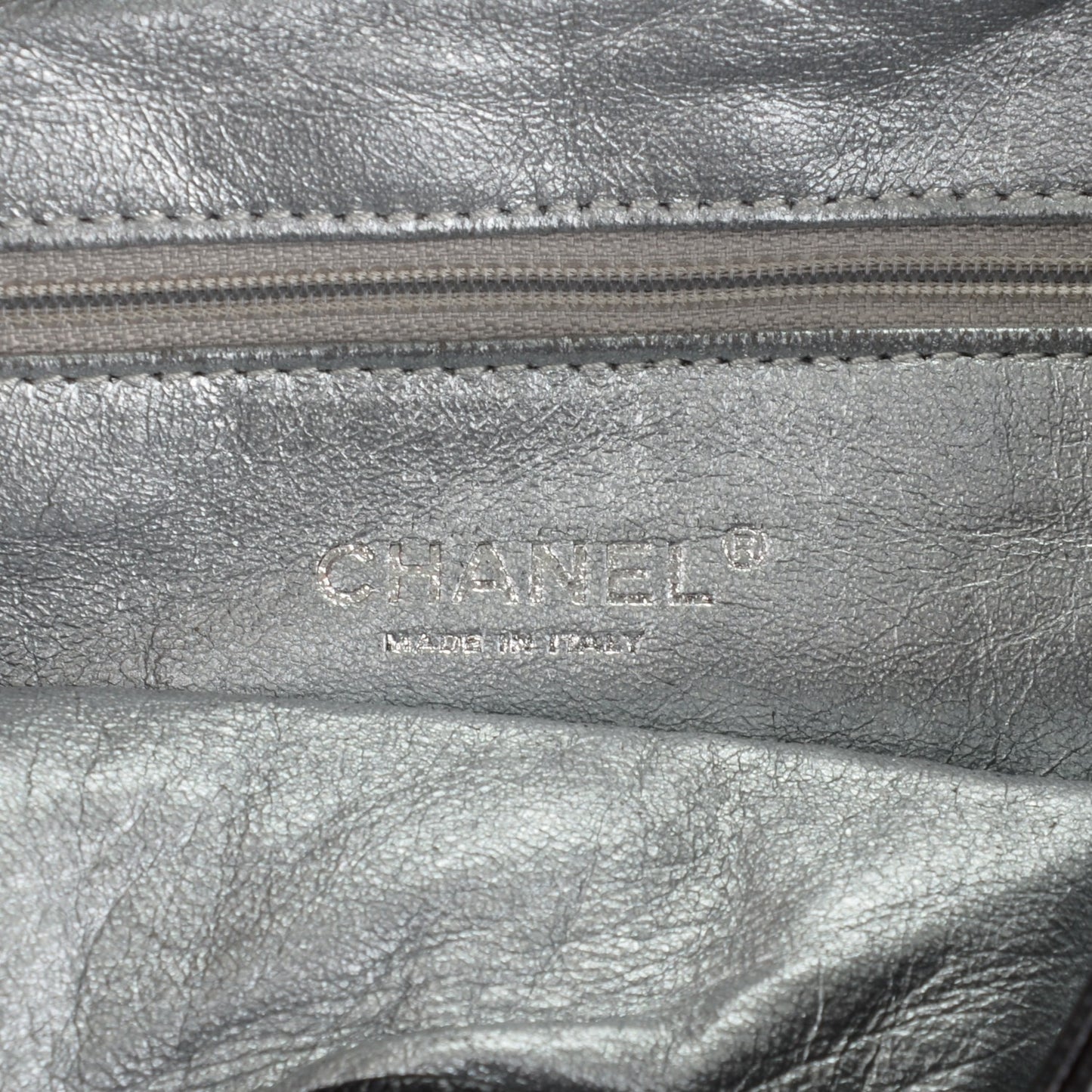 Glazed Caviar East West Modern Chain Tote Black