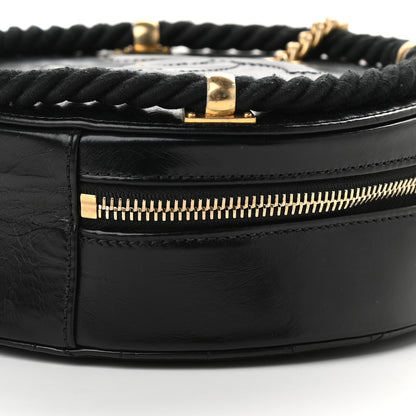 Chanel Crumpled Calfskin Cotton Small En Vogue Round Bag Black 8 of 9