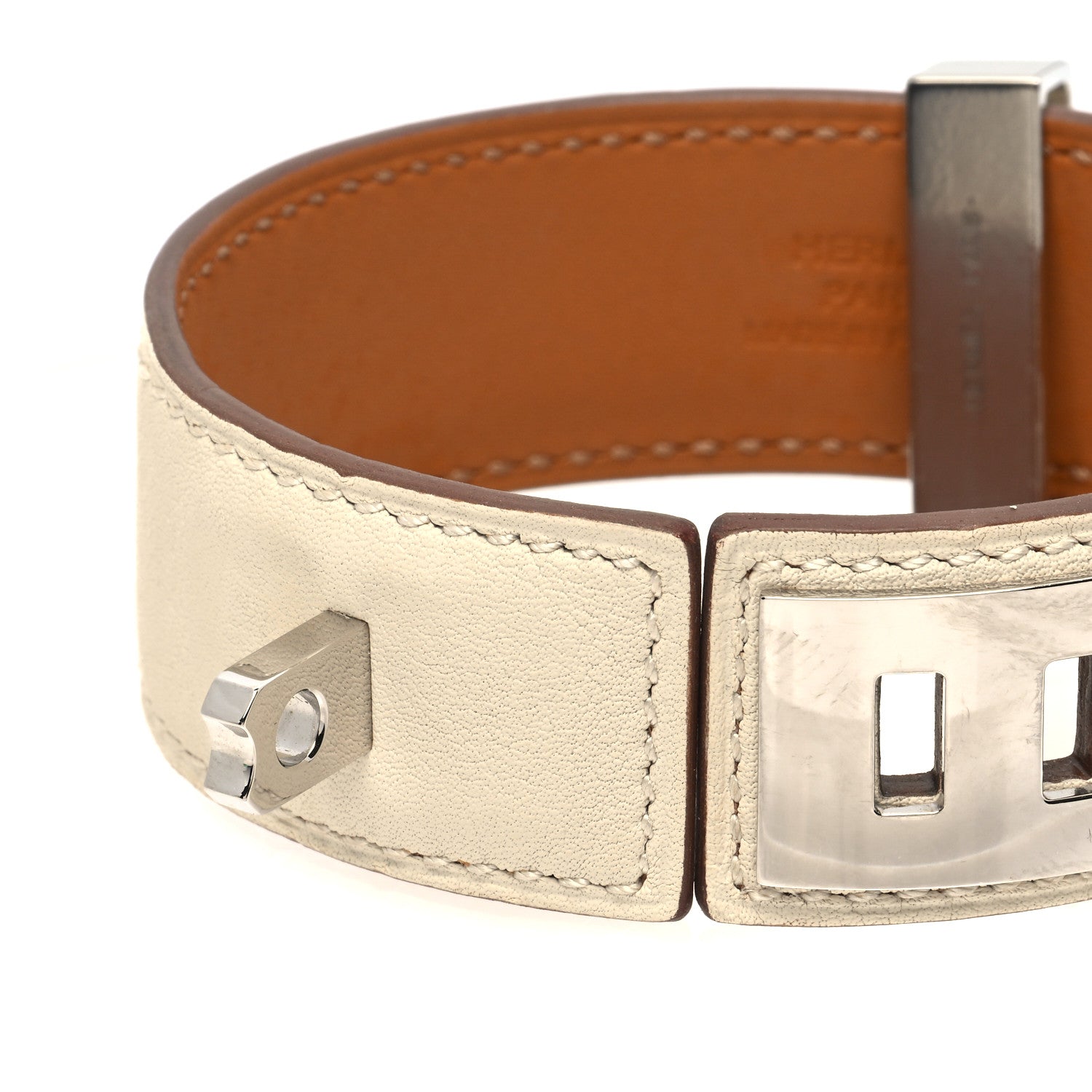 Hermes Swift Collier de Chien CDC 24 Bracelet T2 Nata 4 of 7