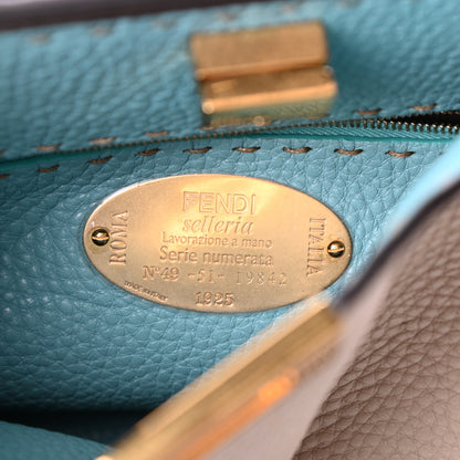 Fendi Cuoio Romano Selleria Medium Peekaboo Iconic Essentially Satchel Latte Laguna Tortora 7 of 9