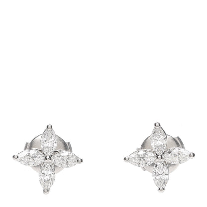 Tiffany Platinum Diamond .92ct Medium Victoria Earrings 1 of 5