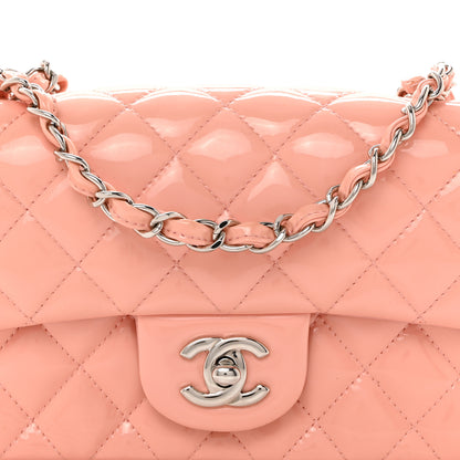 Chanel Patent Calfskin Quilted Mini Rectangular Flap Light Pink 8 of 10