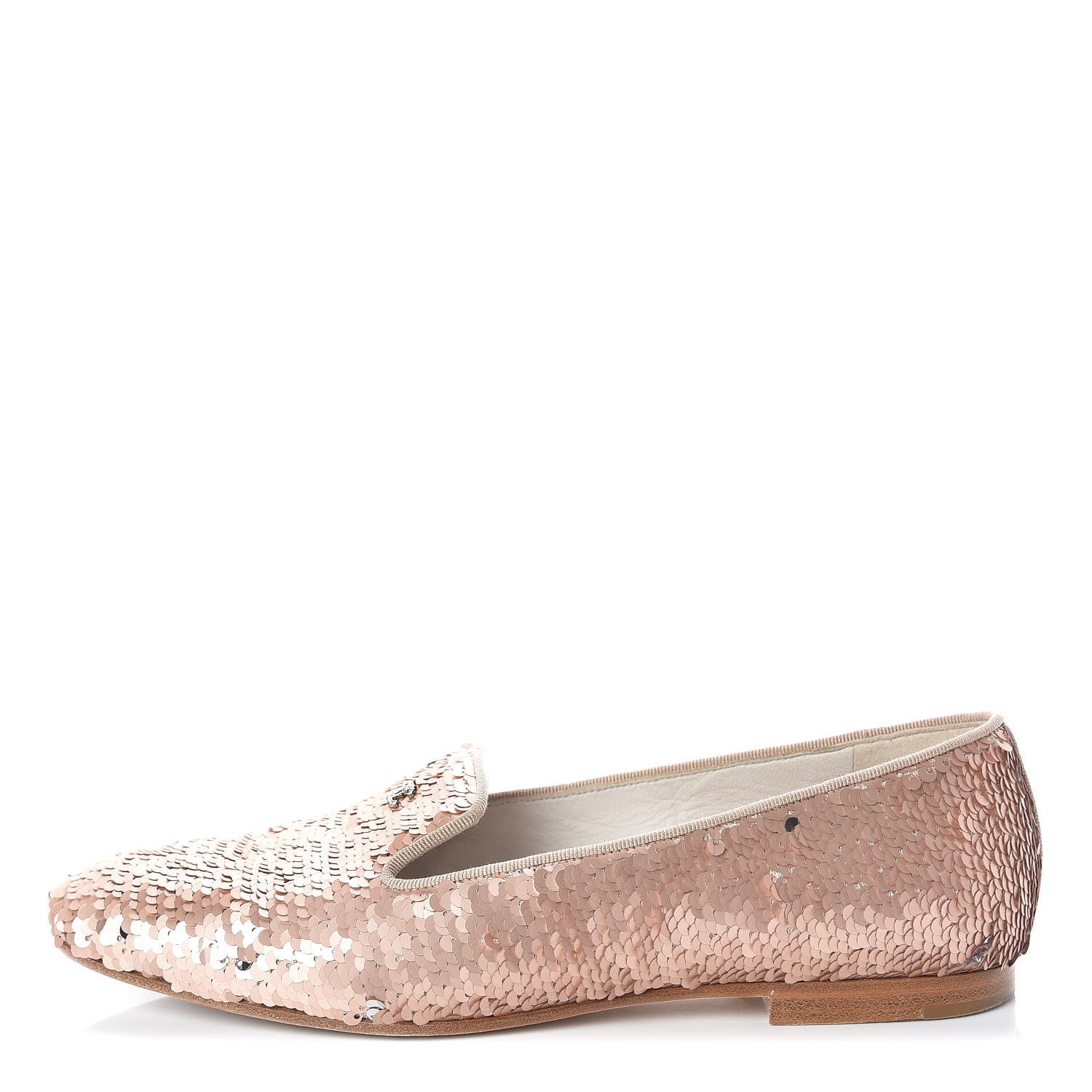 Chanel Sequin CC Moccasin Loafers 39 Pink 1 of 16