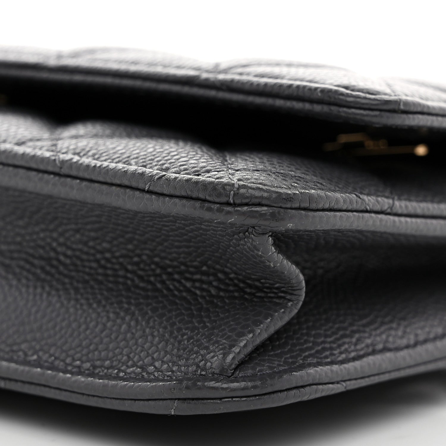 Chanel Caviar Quilted Wallet on Chain WOC Grey 11 of 11