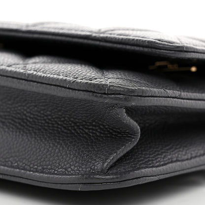 Chanel Caviar Quilted Wallet on Chain WOC Grey 11 of 11