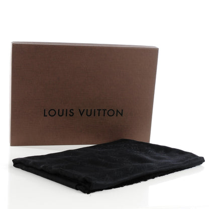 Louis Vuitton Silk Wool Monogram Shawl Black 6 of 6