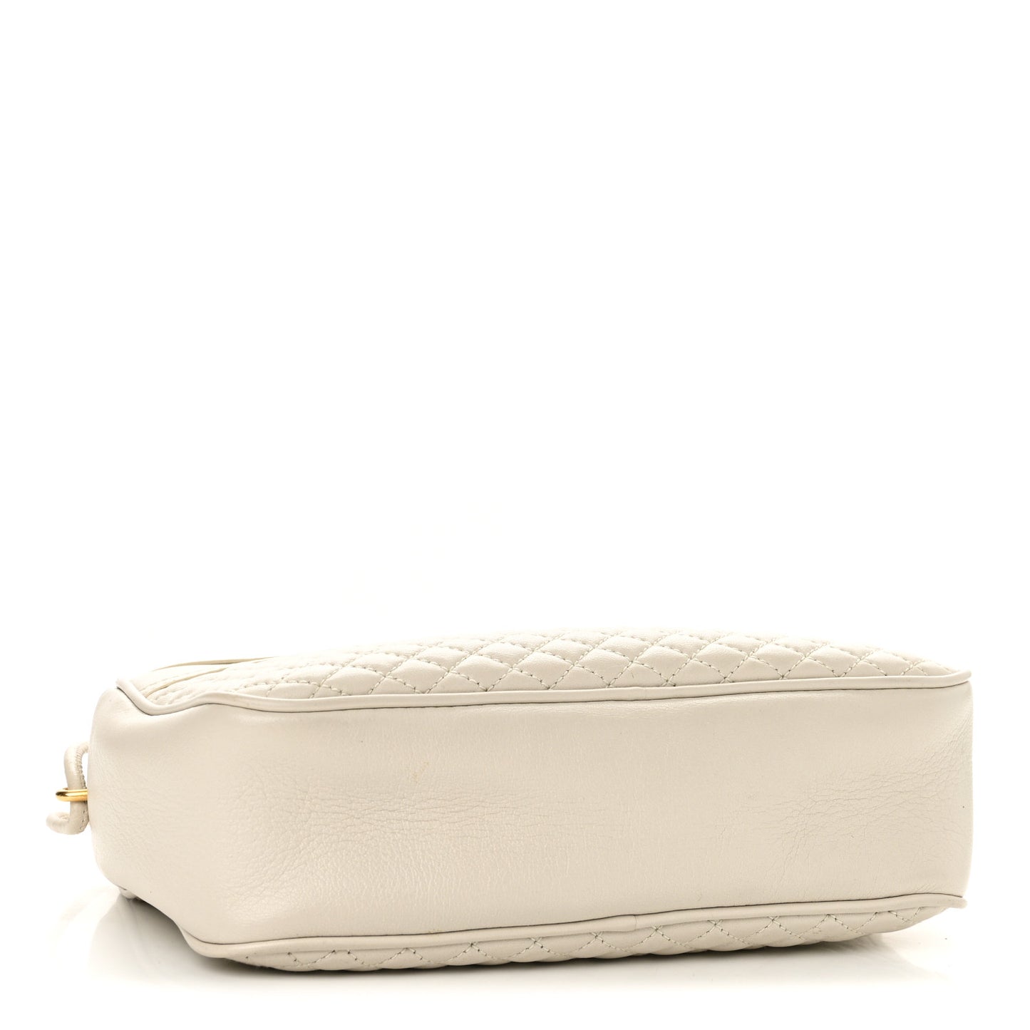 Lambskin Quilted Victoire Camera Bag Blanc Vintage