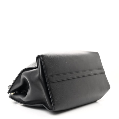 Prada Saffiano Cuir Calfskin Medium Monochrome Top Handle Tote Black 4 of 11