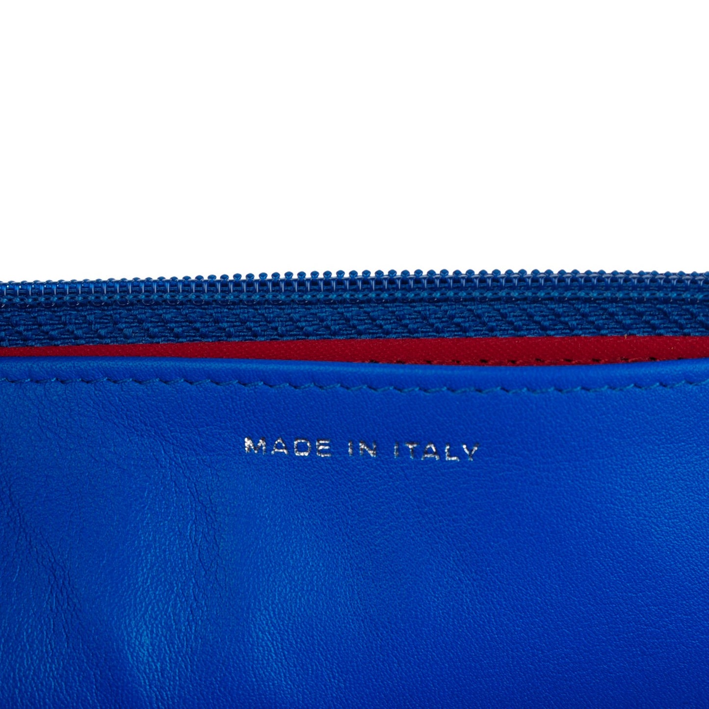 Vinyl Lipstick Wallet On Chain WOC Blue