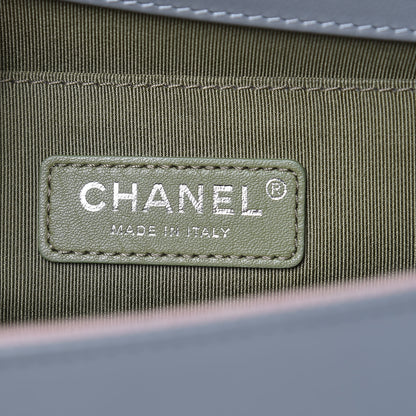Chanel Lambskin Quilted Medium Boy Flap Grey 6 of 9