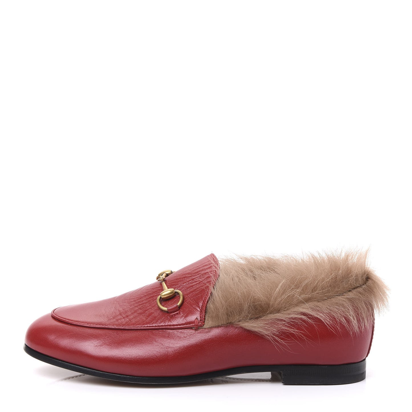 Malaga Kid Fur Womens Jordaan Loafers 36 Hibiscus Red Natural