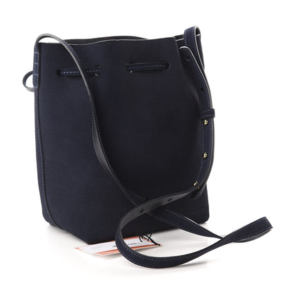Mansur Gavriel Suede Mini Bucket Bag Navy 3 of 10