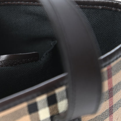 Burberry Haymarket Check Small Tote Chocolate 10 of 11