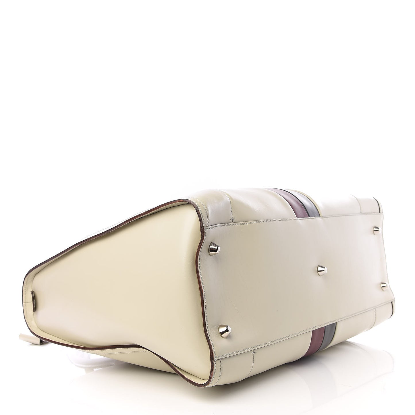 Calfskin Web Duffle White