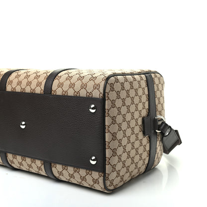 Gucci Monogram Dollar Calfskin Boston Duffle Bag Beige Ebony Testa di Moro Marrone Scuro 8 of 8