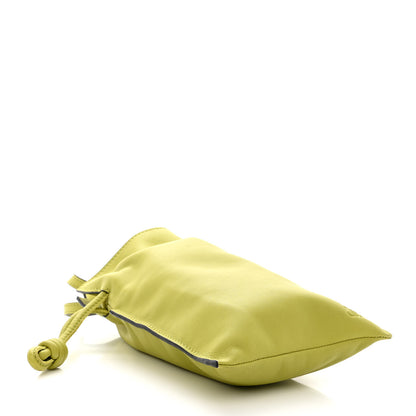 Loewe Calfskin Mini Drawstring Flamenco Knot Crossbody Pocket Bag Lime Green 4 of 10