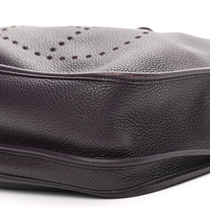 Hermes Taurillon Clemence Evelyne III GM Raisin 10 of 16