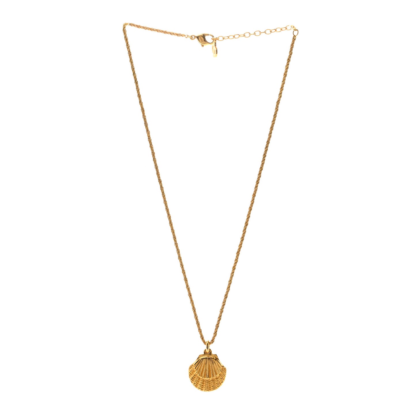 Metal Shell Necklace Gold