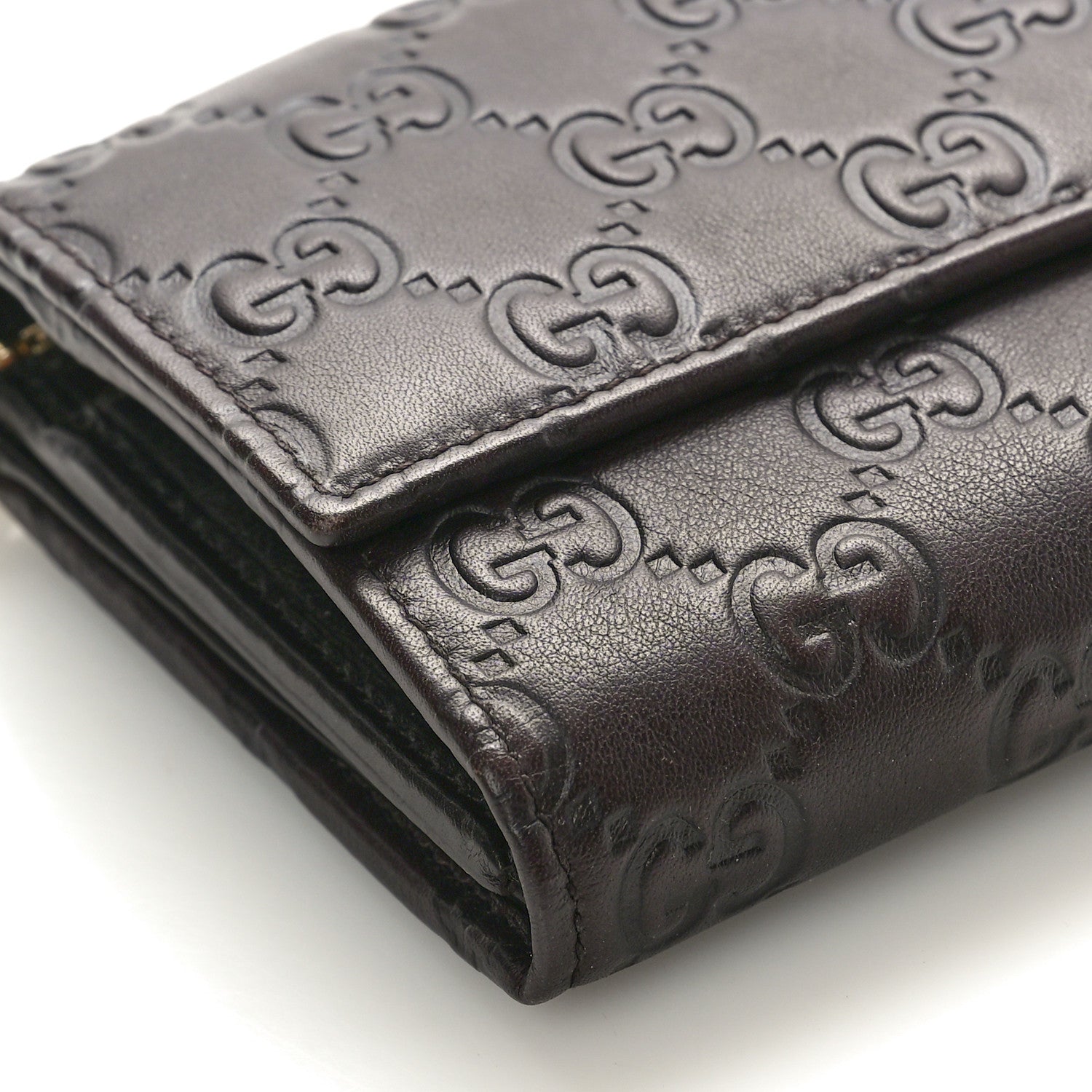Gucci Guccissima Signature Dice Chain Wallet Chocolate 8 of 9