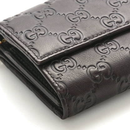 Gucci Guccissima Signature Dice Chain Wallet Chocolate 8 of 9