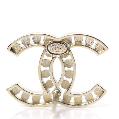 Chanel Crystal CC Large Earrings Gold 3 of 5