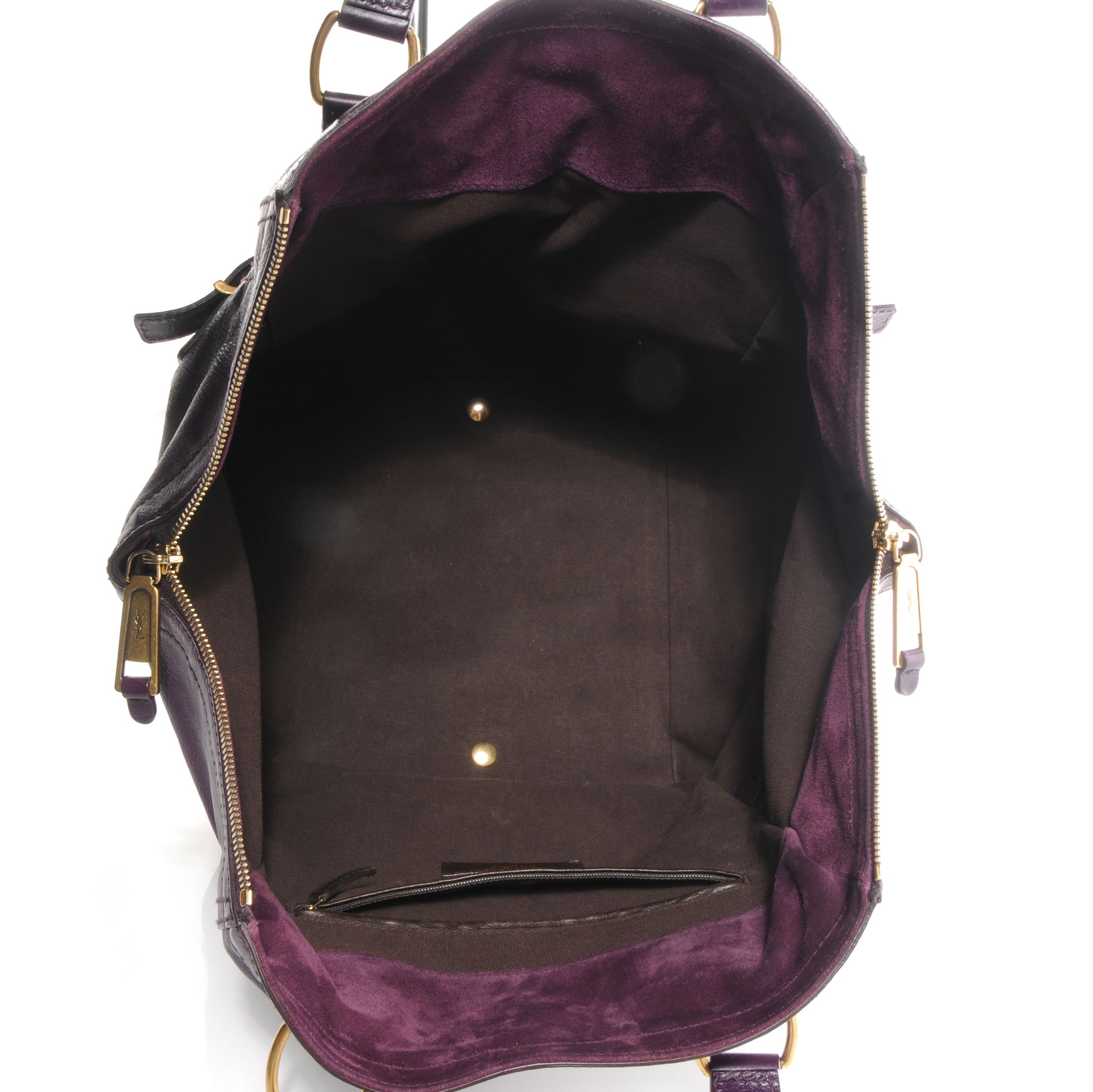 Saint Laurent Leather Medium Downtown Tote Violet 5 of 9