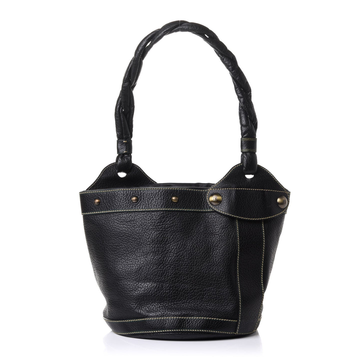 Vitello Palazzo Bucket Bag Black